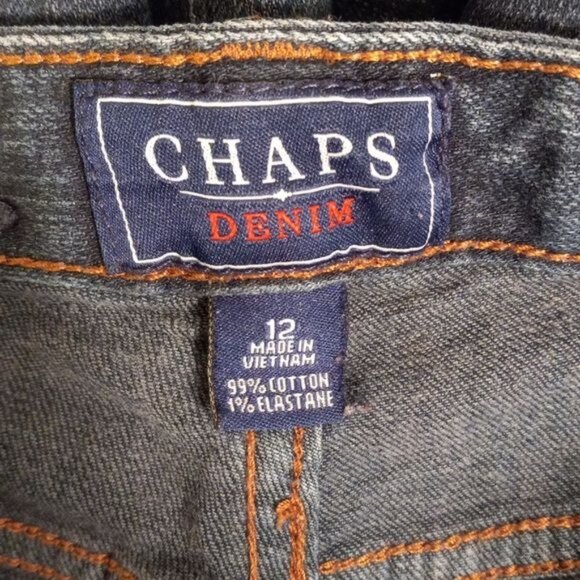 Chaps Size 12 Madden Straight Womens Jeans Dark Wash Denim - Picture 10 of 11